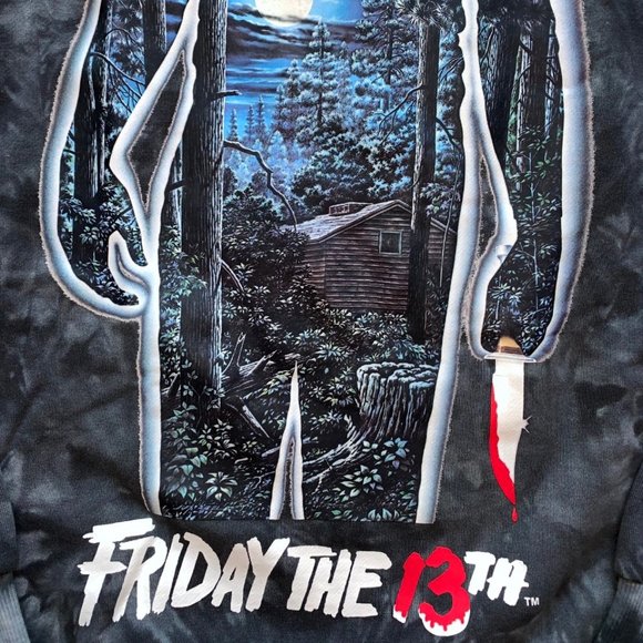 Friday the 13th x Cakeworthy Tie Dye Crewneck Sweater Jumper MED. horror - Picture 2 of 6